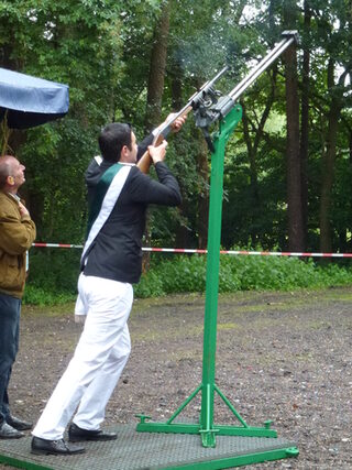 Henrik Westhoff beim Schießen